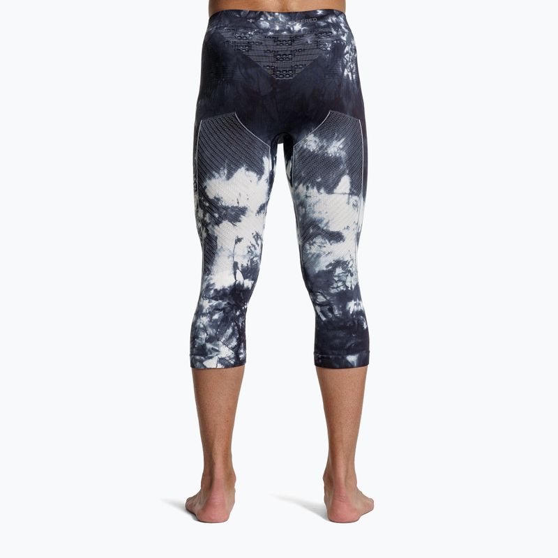 Thermoaktív nadrág X-Bionic Energy Accumulator Wild 3/4 tiedye x black/fluo pink 3