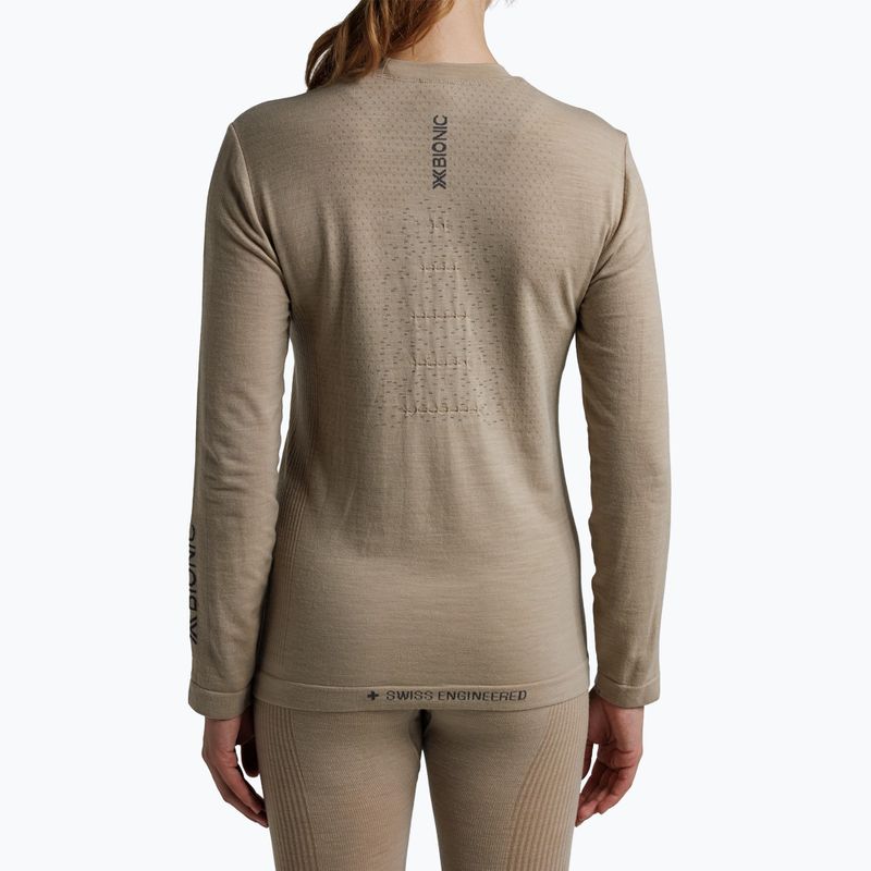 Női thermoaktív hosszú ujjú felső X-Bionic Mightywool sand 3