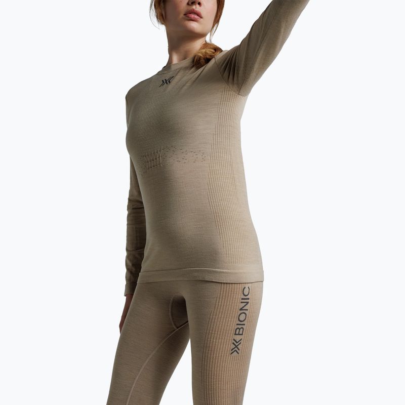 Női thermoaktív hosszú ujjú felső X-Bionic Mightywool sand 7