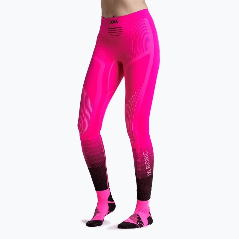Női thermoaktív nadrág X-Bionic Invent Graphics fluo pink/x white 3