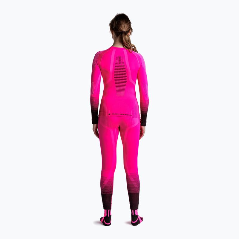 Női Termoaktiv pulóver X-Bionic Invent Graphics LS fluo pink/x white 4