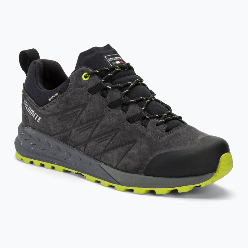 Férfi túracipő Dolomite Croda Nera GTX grey/lime green