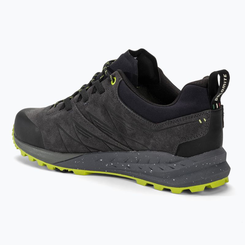 Férfi túracipő Dolomite Croda Nera GTX grey/lime green 3