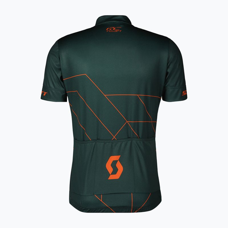Férfi kerékpáros póló SCOTT RC Team 20 aruba green/braze orange 2
