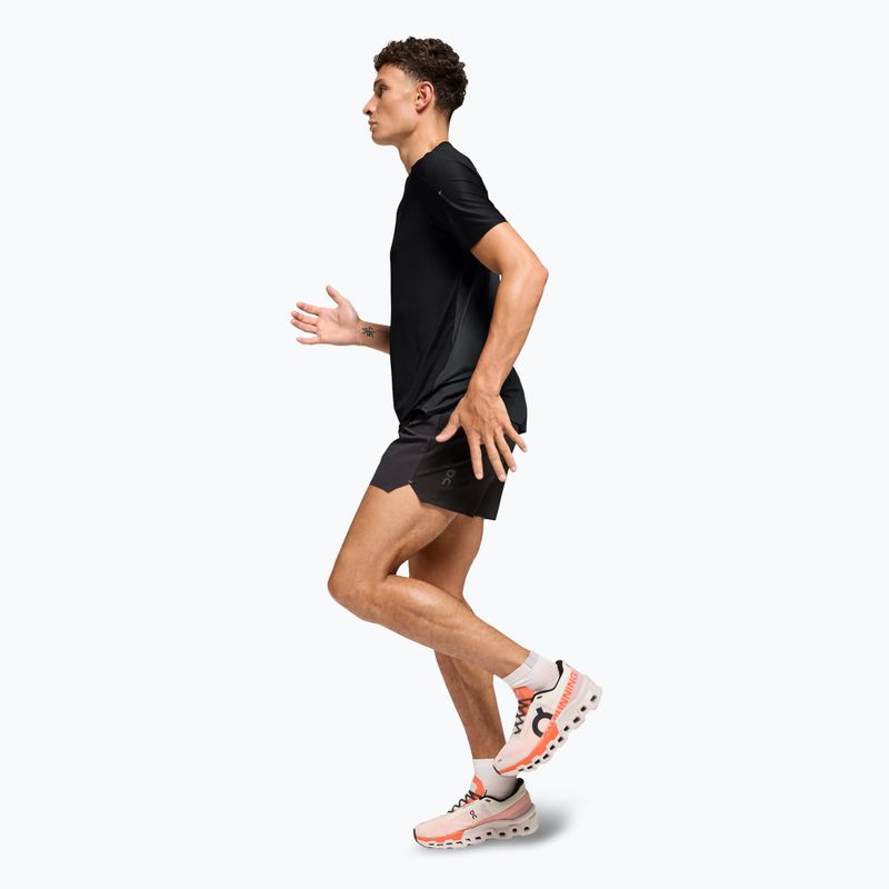 Férfi futópóló On Performance-T fekete/eclipse 4