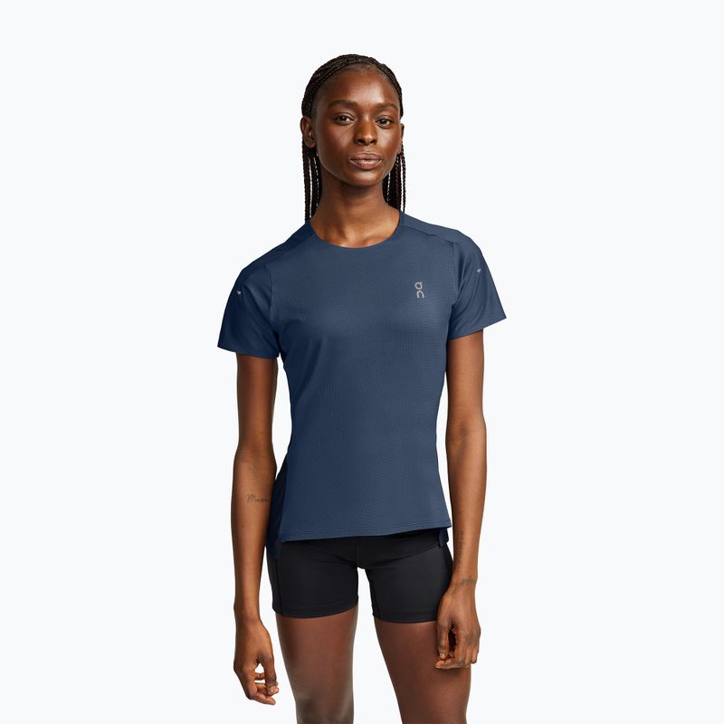Női futópóló On Performance-T denim/navy