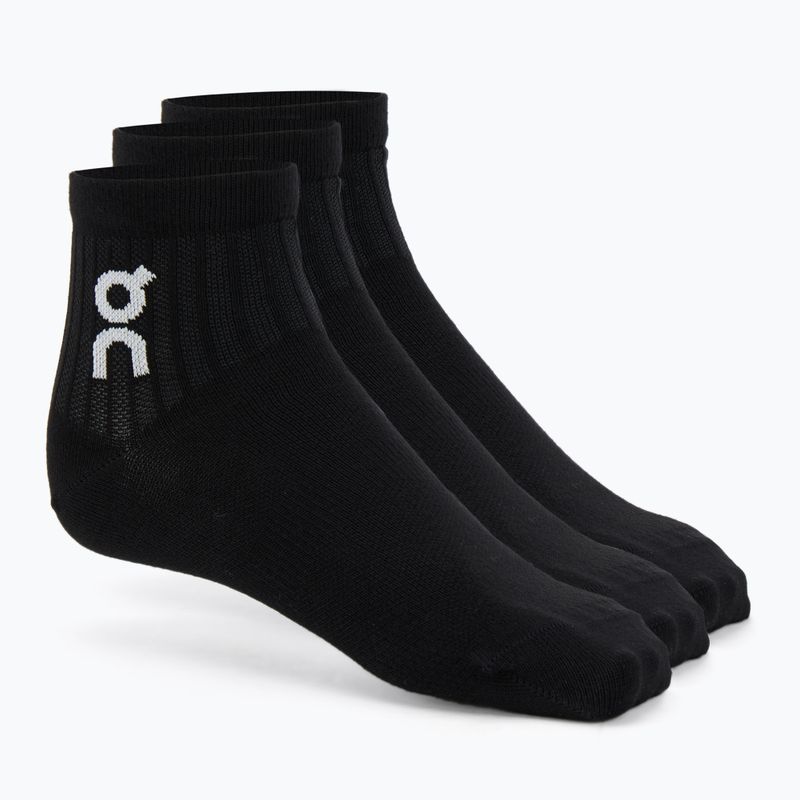 On Running Logo Sock Mid 3 pár fekete