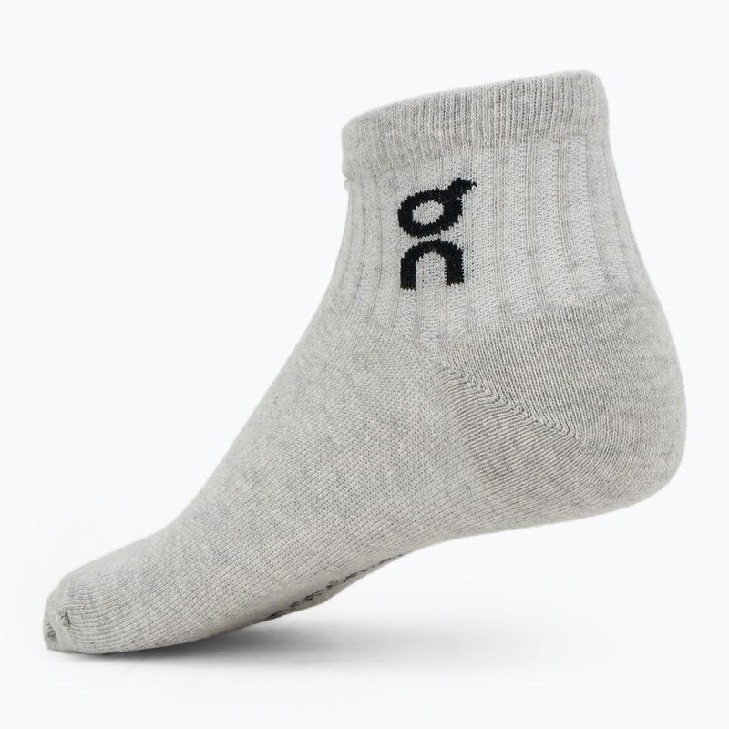 On Running Logo Sock Mid 3 pár heather szürke 2