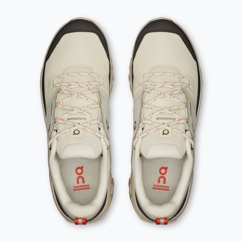 Férfi túracipő On Cloudrock Low Waterproof elefántcsont/elefántcsont 13