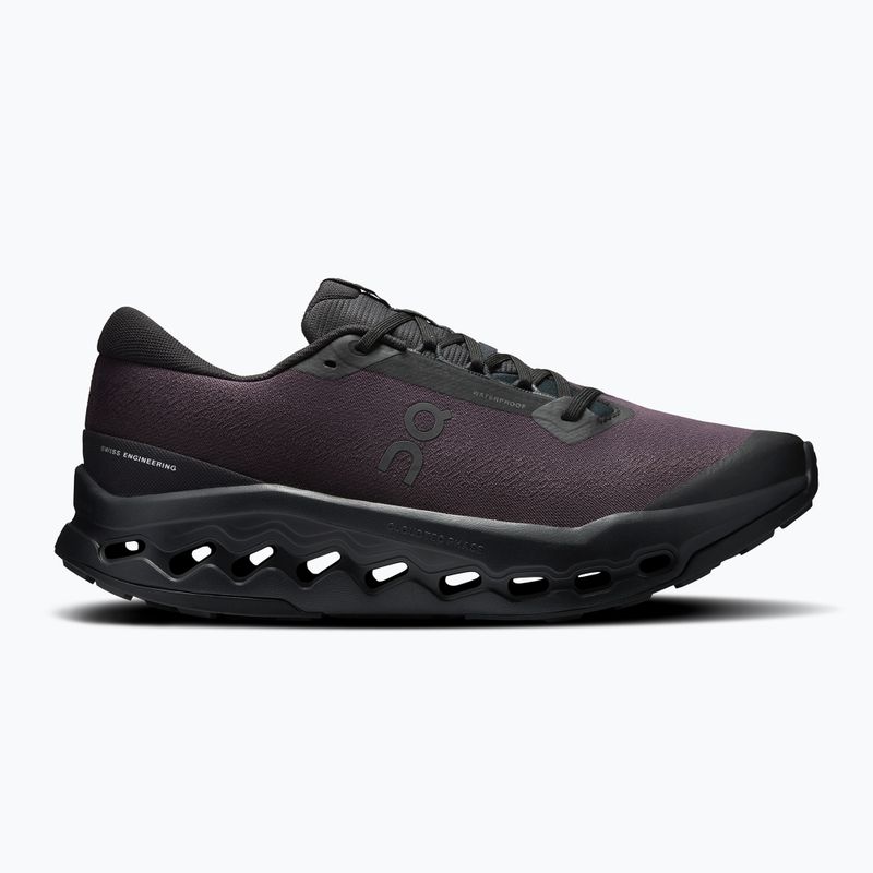 Férfi futócipő On Cloudsurfer Trail 2 Waterproof fekete/fekete 8