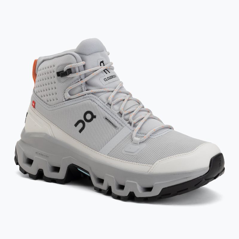 Női kirándulócipők On Cloudrock Mid Waterproof glacier/alloy