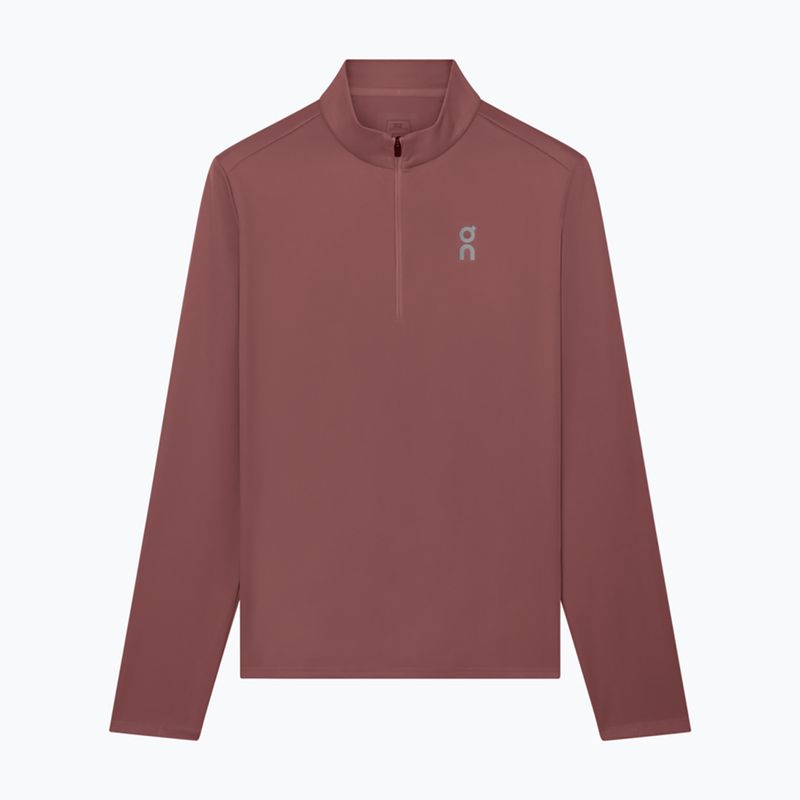 Férfi futópulóver On Core 1/4 Zip barberry