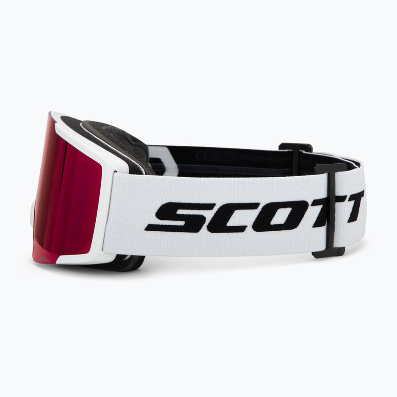 SCOTT Shield síszemüveg mineral white/black/& red chrome 4