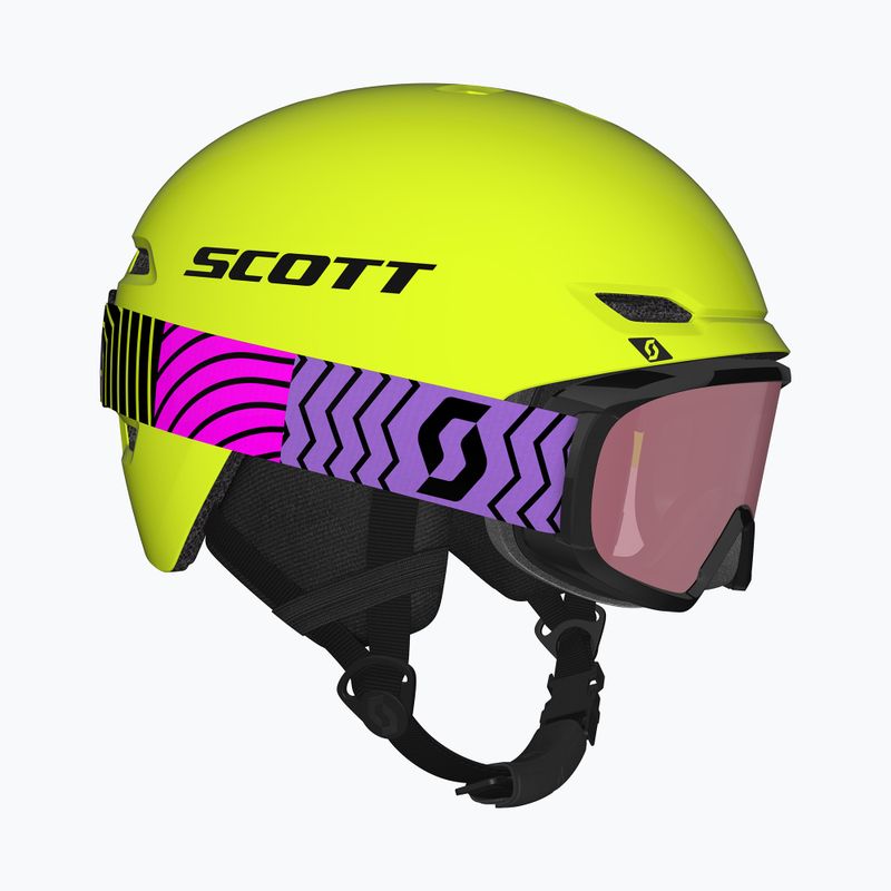 Gyerek sísisak SCOTT Keeper 2 + síszemüveg Witty neon yellow 10