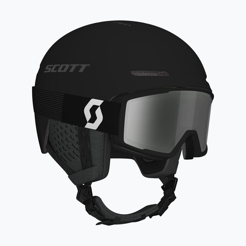 Sí sisak SCOTT Track + Síszemüveg Factor Pro szett mineral black/amp silver chrome 10