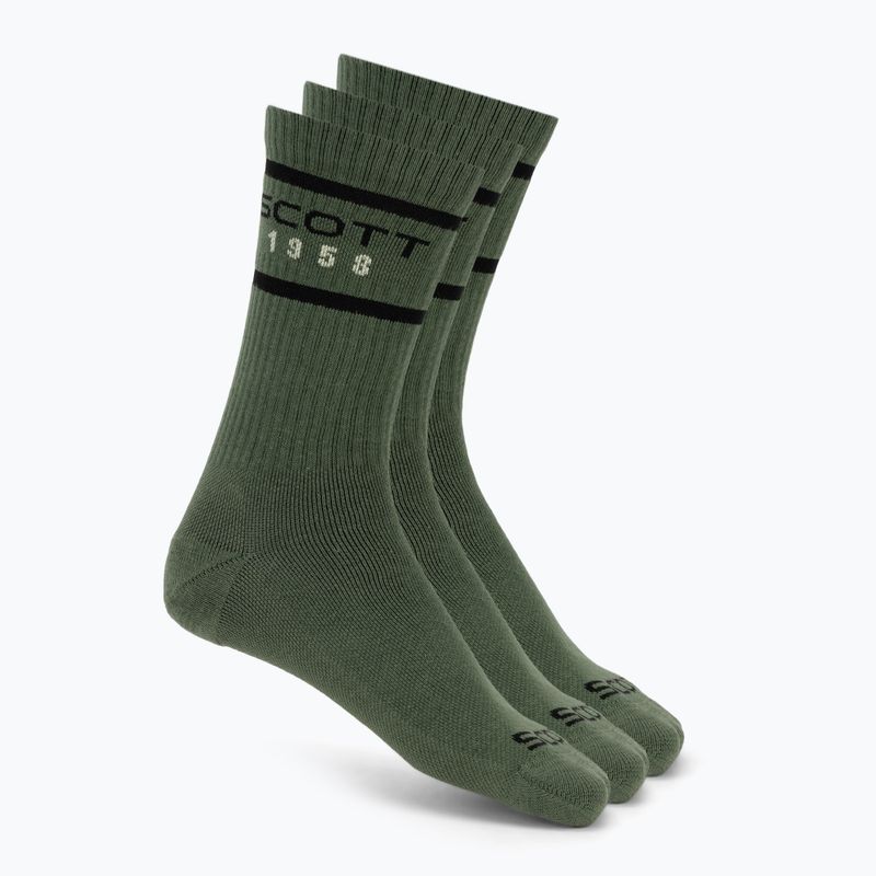 Zokni SCOTT Retro Casual Crew 3 pairs tranguil green