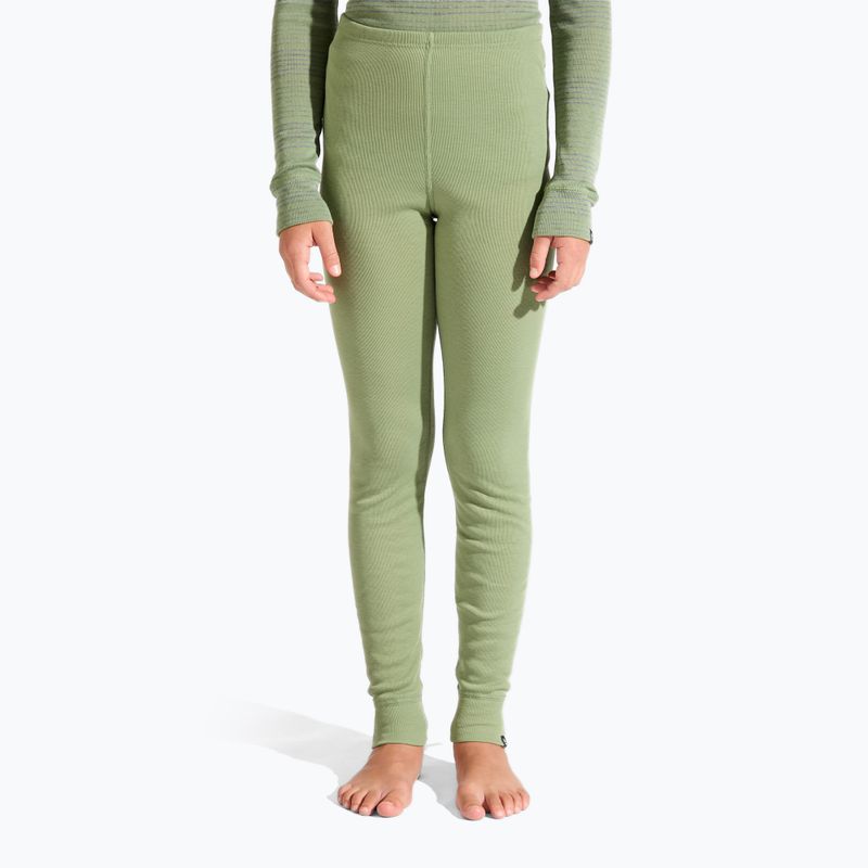 Gyermek termo alsónemű ODLO Active Warm Eco Long acélszürke melange/matt zöld 2
