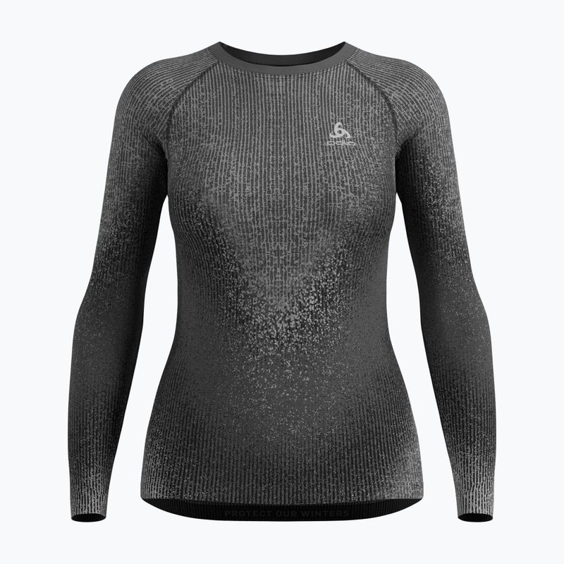 Női hőaktív pulóver Odlo Performance Warm Blackcomb Bl Top Crew Neck black