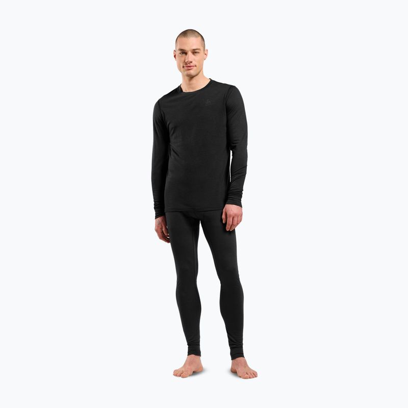 Férfi Termoaktiv pulóver ODLO Merino 200 Bl Top Crew Neck black 2