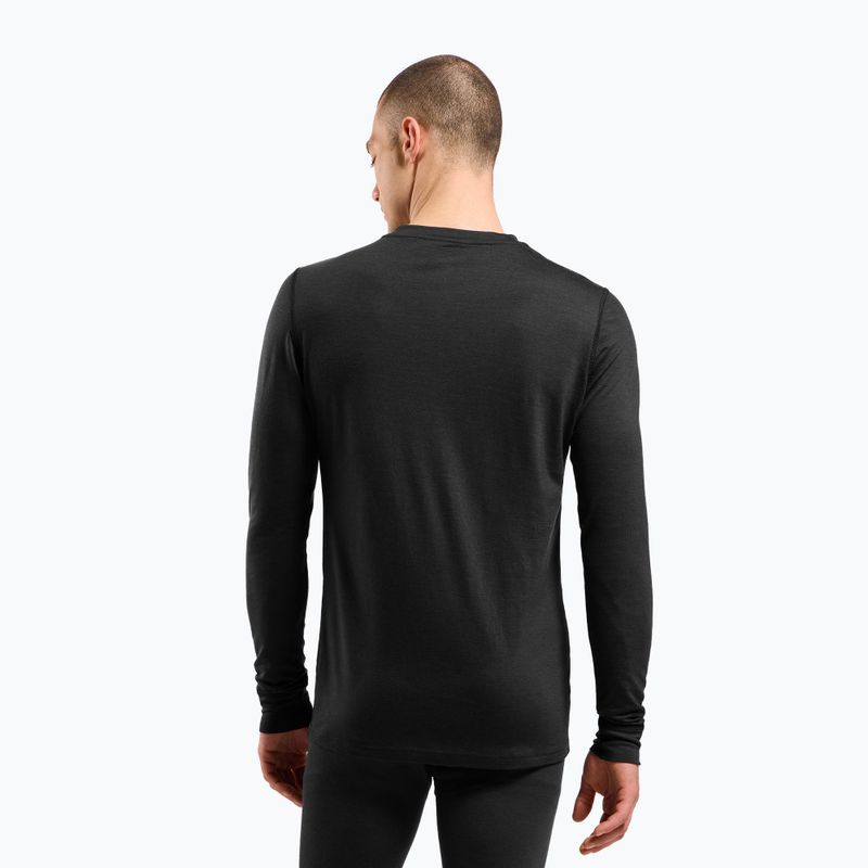 Férfi Termoaktiv pulóver ODLO Merino 200 Bl Top Crew Neck black 3