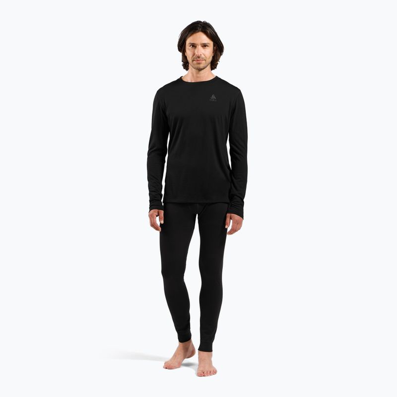 Férfi termoaktív pulóver ODLO Merino 160 Bl Top Crew Neck fekete 2