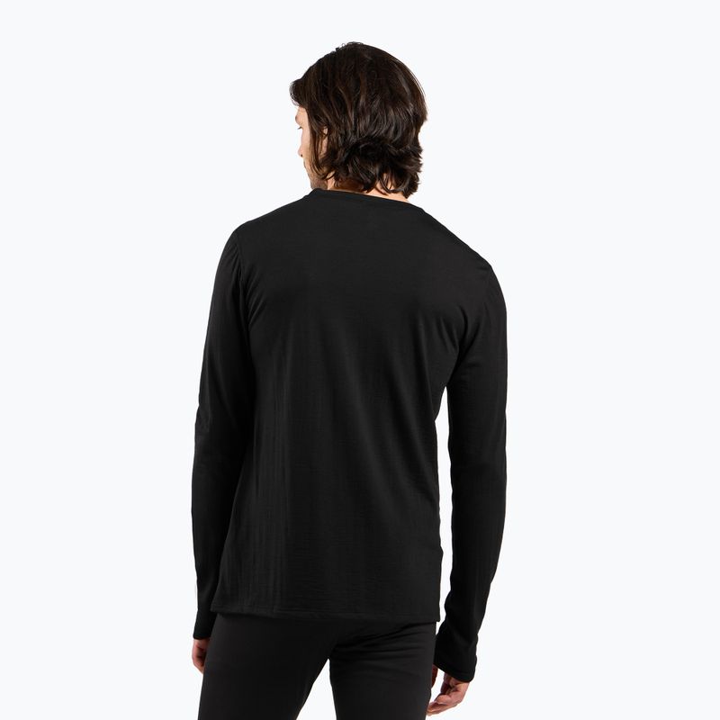Férfi termoaktív pulóver ODLO Merino 160 Bl Top Crew Neck fekete 3