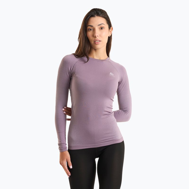 Női hőaktív felső ODLO Performance Warm Bl Top Crew Neck gray ridge