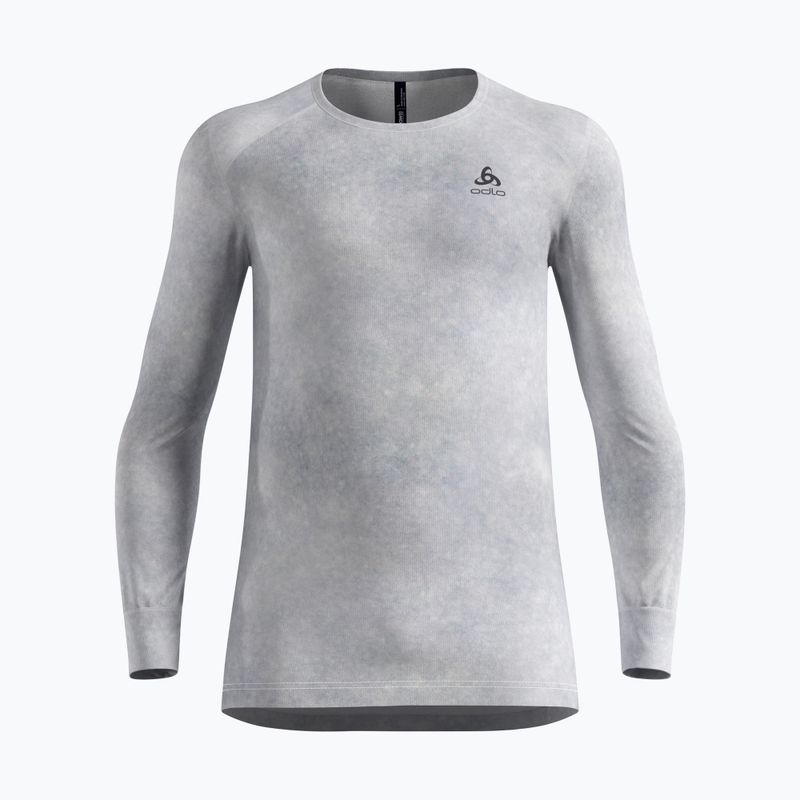 Férfi termoaktív felső ODLO Active Warm X Pow Bl Top Crew Neck odlo silver grey