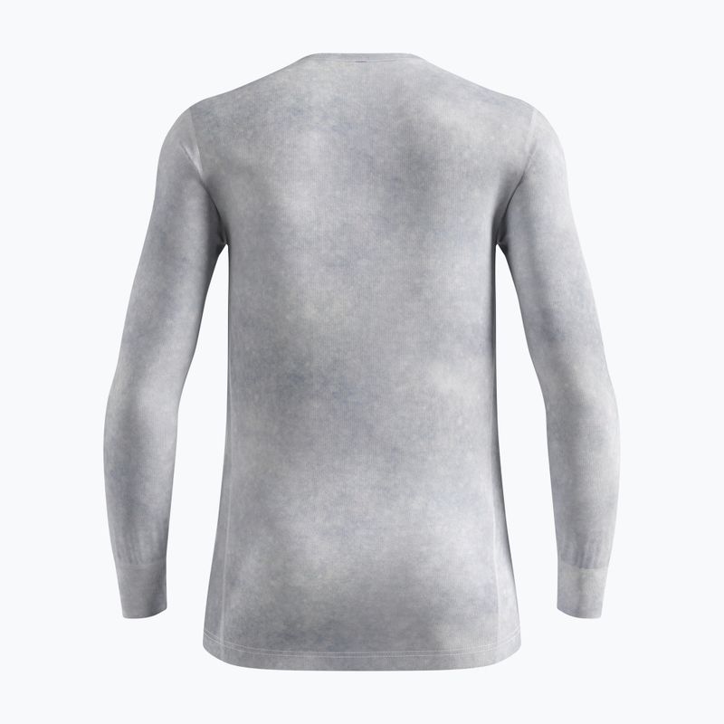 Férfi thermo hosszú ujjú póló ODLO Active Warm X Pow Bl Top Crew Neck silver grey 2