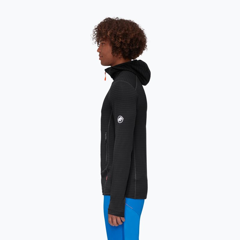 Férfi Mammut Taiss Light ML kapucnis fleece pulóver fekete 3