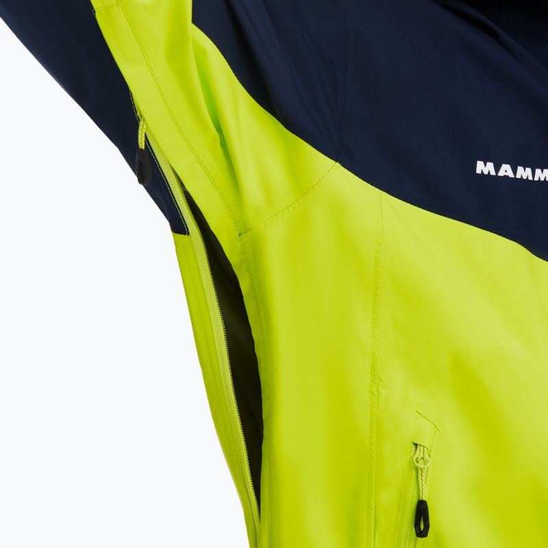 MAMMUT Convey Tour HS férfi esőkabát zöld és tengerészkék színben 4