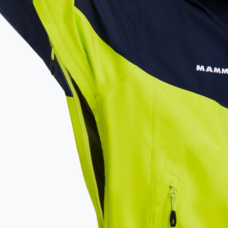 MAMMUT Convey Tour HS férfi esőkabát zöld és tengerészkék színben 7