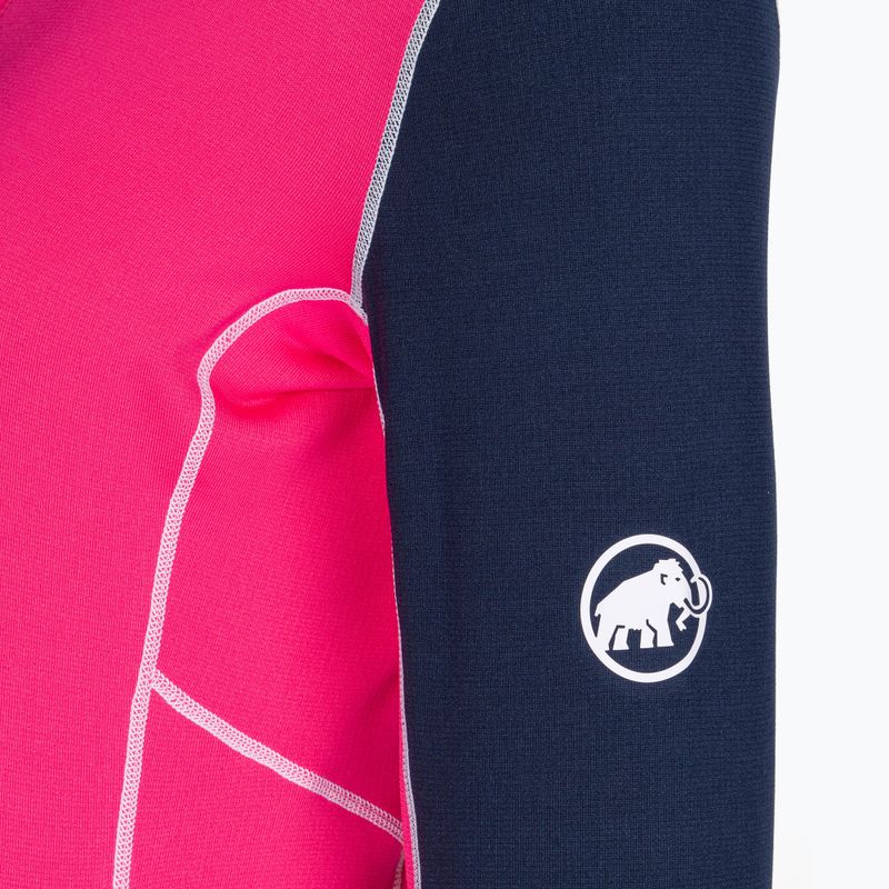 Női trekking pulóver MMMUT Aenergy ML Half Zip Pull rózsaszín és sötétkék 3