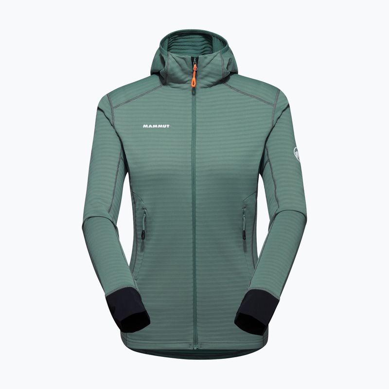 Mammut női fleece pulóver Taiss Light ML kapucnis sötét jade/fekete 9