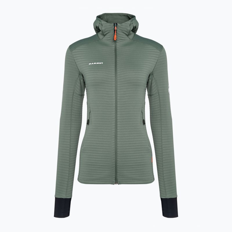 Mammut női fleece pulóver Taiss Light ML kapucnis sötét jade/fekete 5