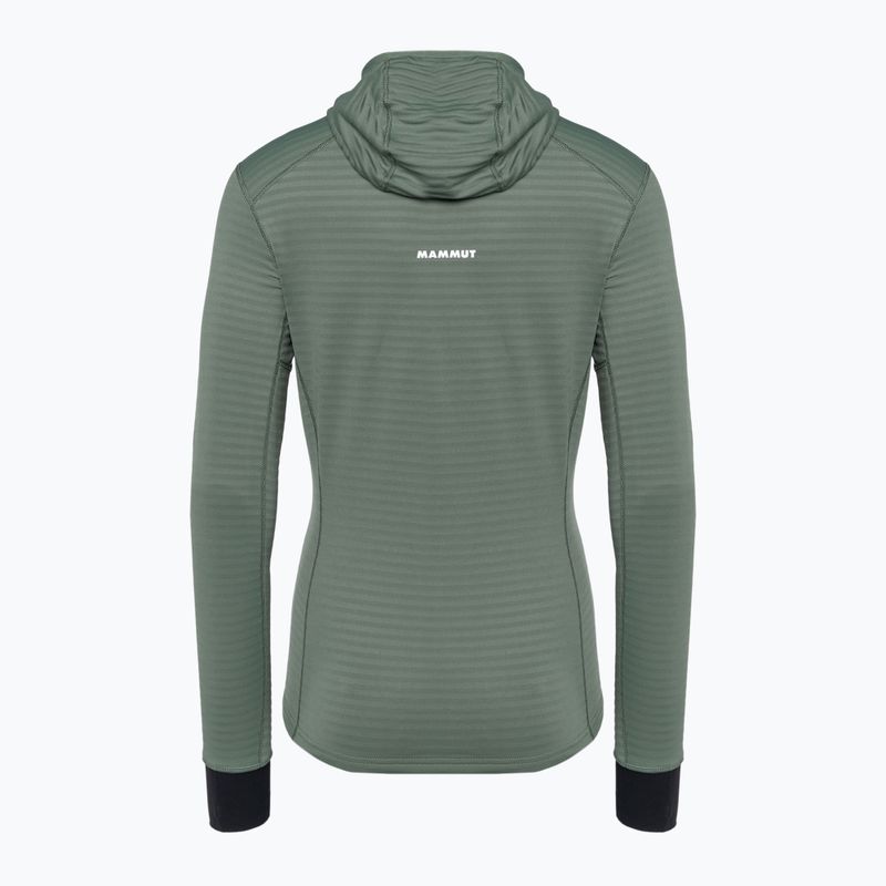 Mammut női fleece pulóver Taiss Light ML kapucnis sötét jade/fekete 6