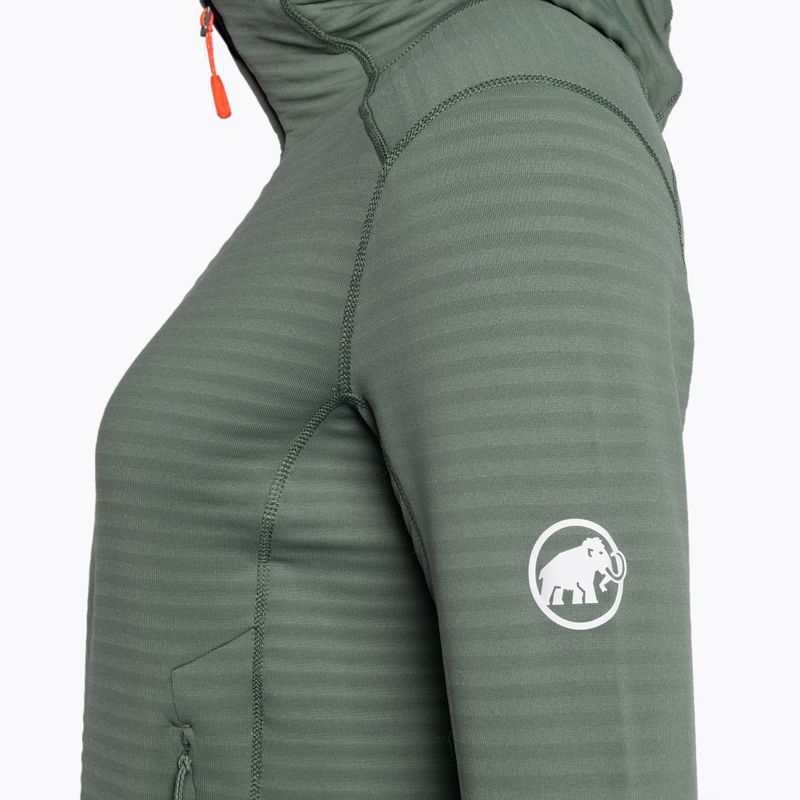 Mammut női fleece pulóver Taiss Light ML kapucnis sötét jade/fekete 8