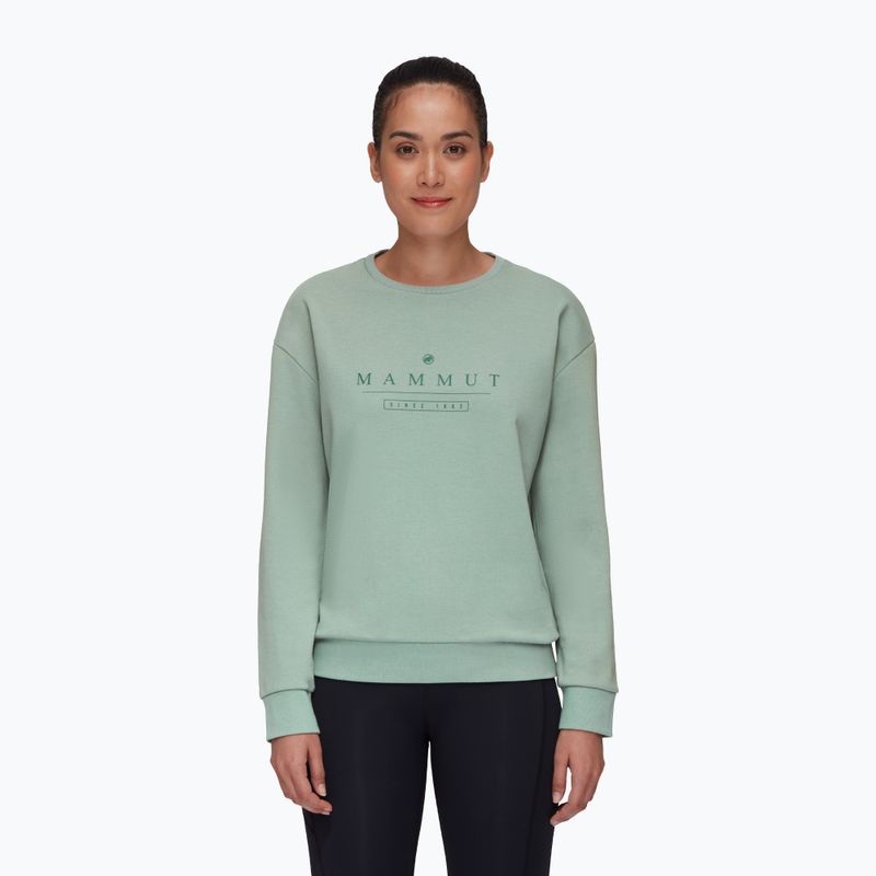 Mammut női trekking pulóver Core ML Crew Neck Logo zöld 1014-04070-4100-114