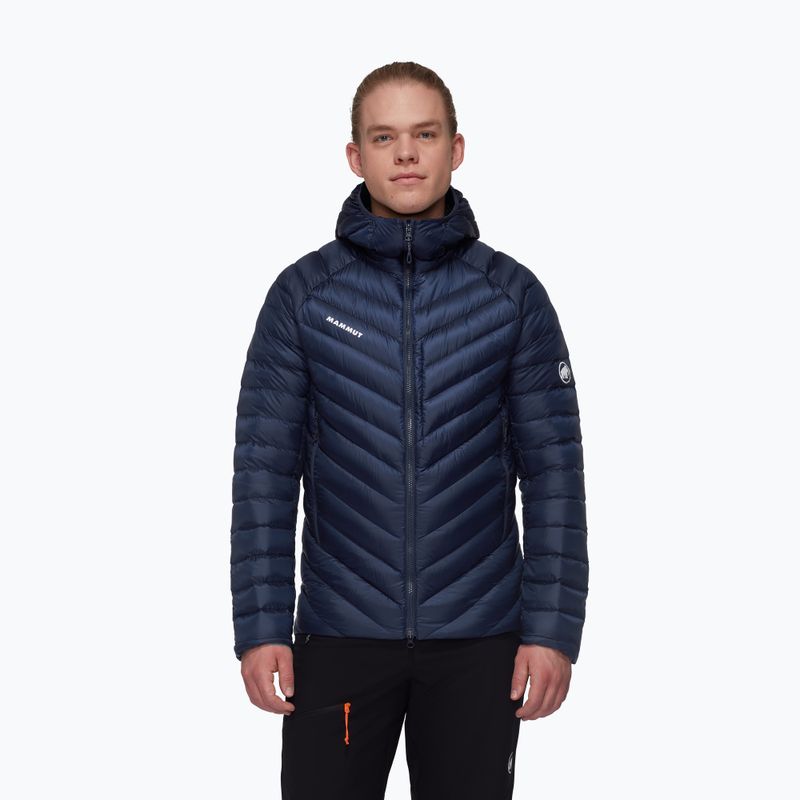 Férfi Mammut Broad Peak IN kapucnis pehelypaplan dzseki marine black