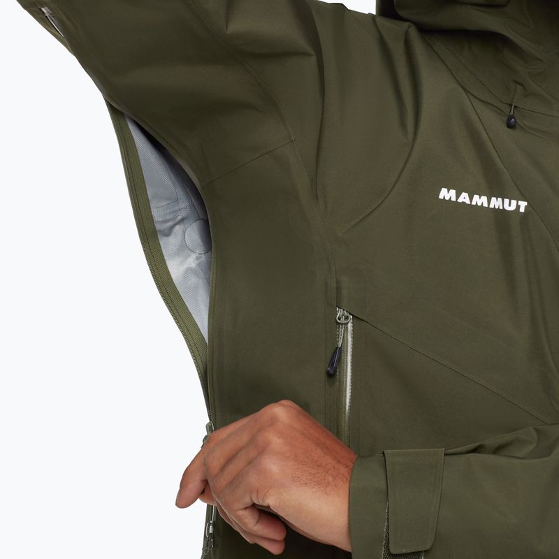 Férfi Mammut Crater IV HS kapucnis sötét mocsári esőkabát 4