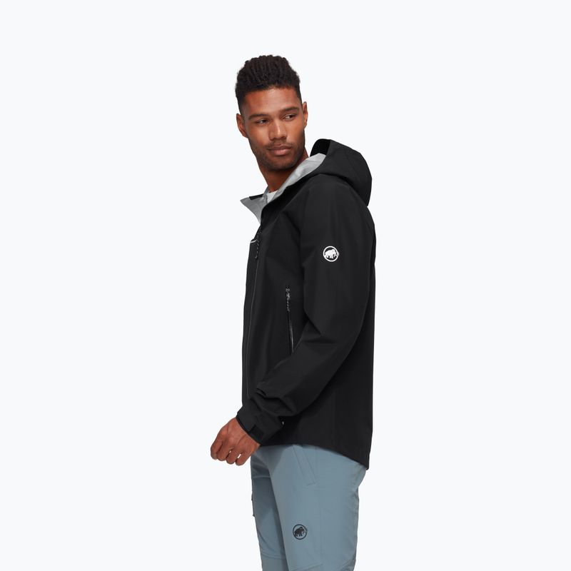 Férfi esőkabát Mammut Crater Light HS Hooded Jacket Men black 3