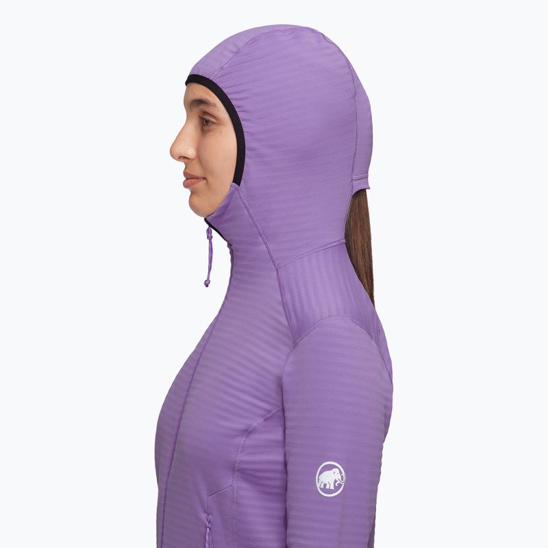 Mammut női trekking pulóver Taiss Light ML kapucnis lavandin fekete 4