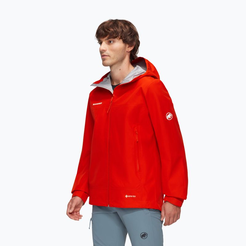 Férfi Mammut Crater Light HS kapucnis esőkabát piros 3