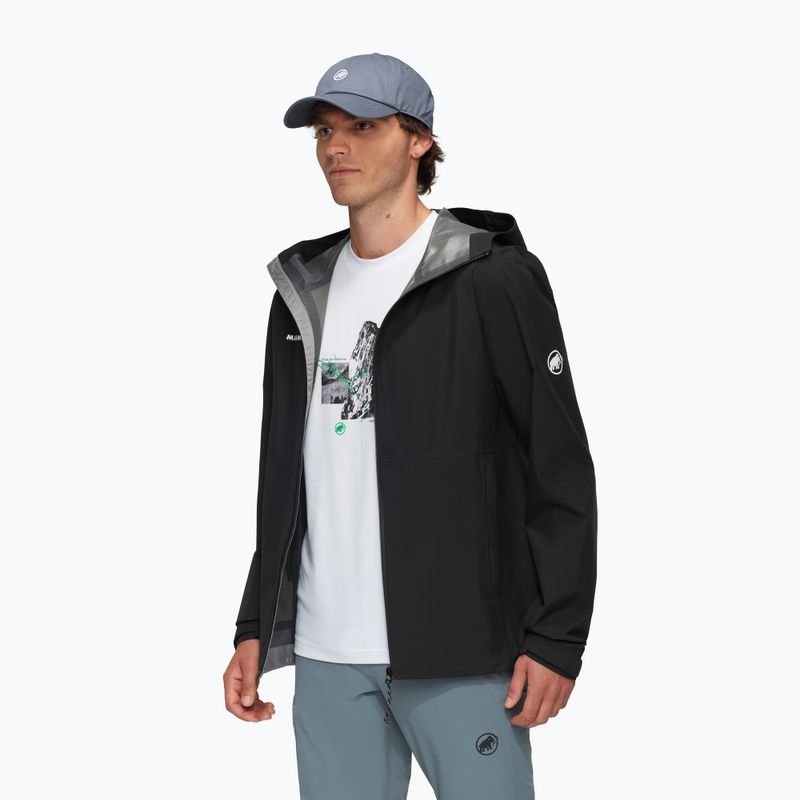 Férfi Mammut Linard Light HS kapucnis esőkabát fekete 3