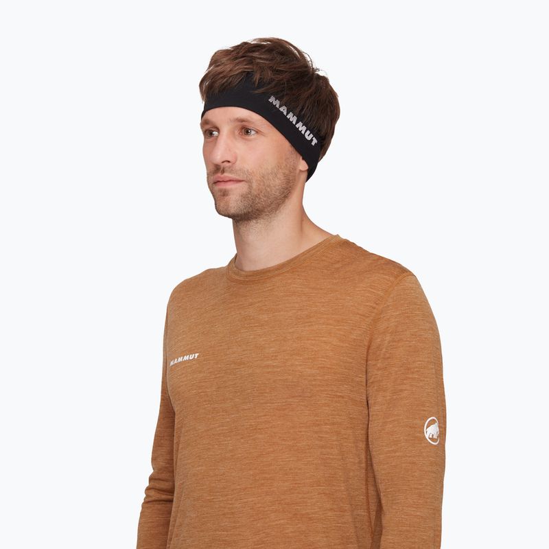 Fejpánt Mammut Tree Wool Headband black 2