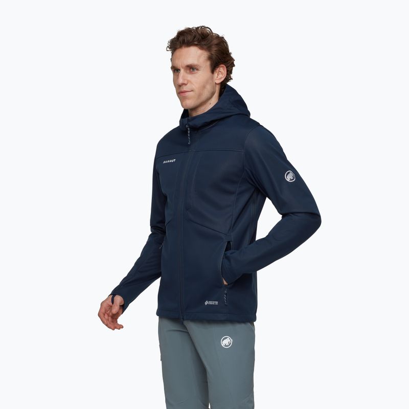Férfi softshell dzseki Mammut Ultimate VIII Softshell Hooded navy 3