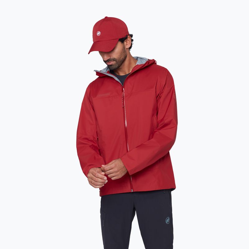 Férfi szélálló dzseki Mammut Ducan HS Hooded dark mammut red