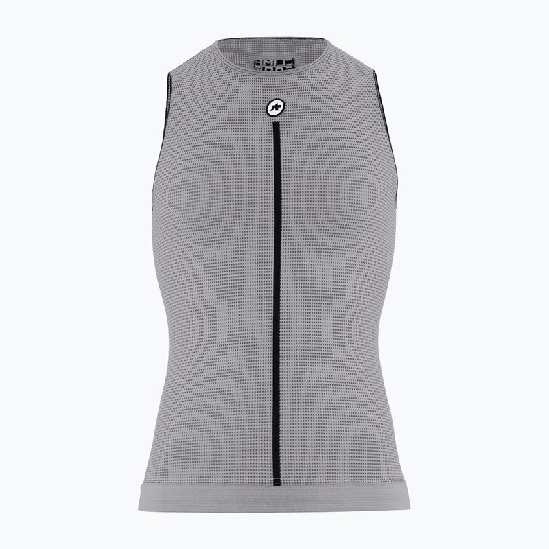Férfi kerékpáros pulóver ASSOS nyári NS Skin Layer P1 szürke