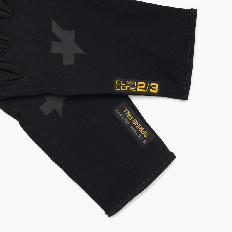 ASSOS Spring Fall P1 fekete kerékpáros kesztyű 5
