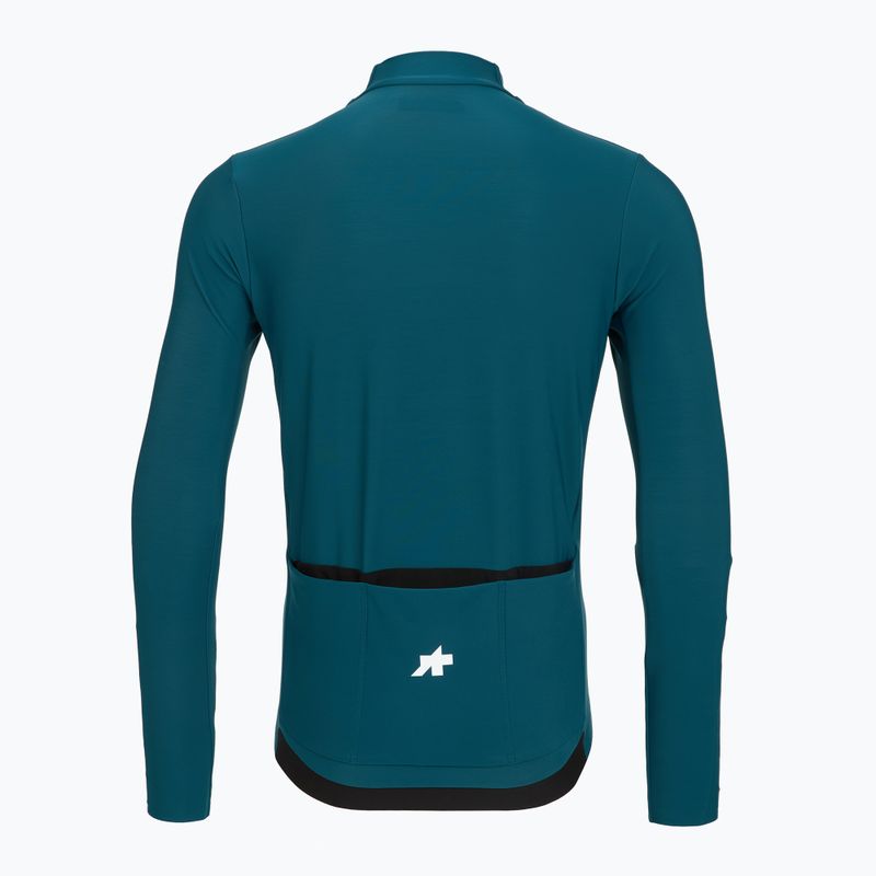 Férfi kerékpáros hosszú ujjú póló ASSOS Mille GT Spring Fall Jersey S11 deep petrol 2